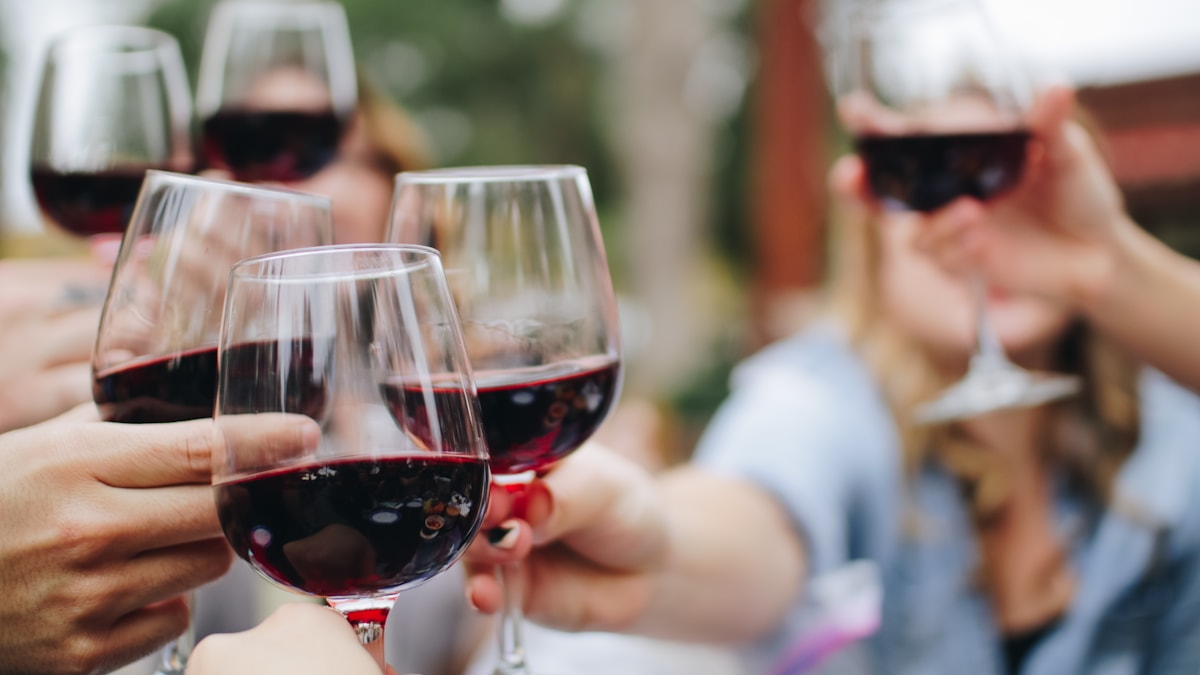 Beer, wine and spirits at a bar
